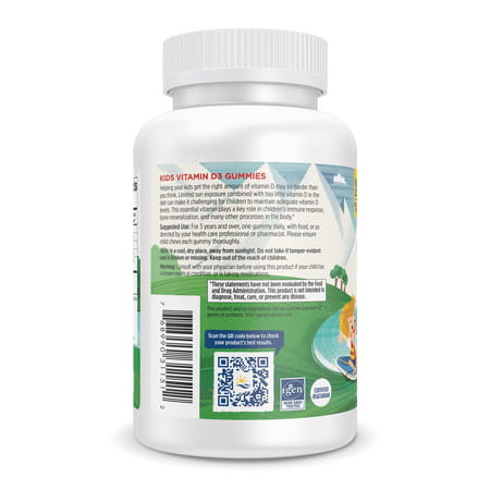 Nordic Naturals Vitamin D3 400 Iu Chewable Vitamin 120 Veg Gummies For Kids Wild Watermelon Splash