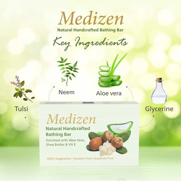 Medizen Bathing Bar 75 Gm | Neem & Tulsi | Ph Balanced (Pack Of 6)