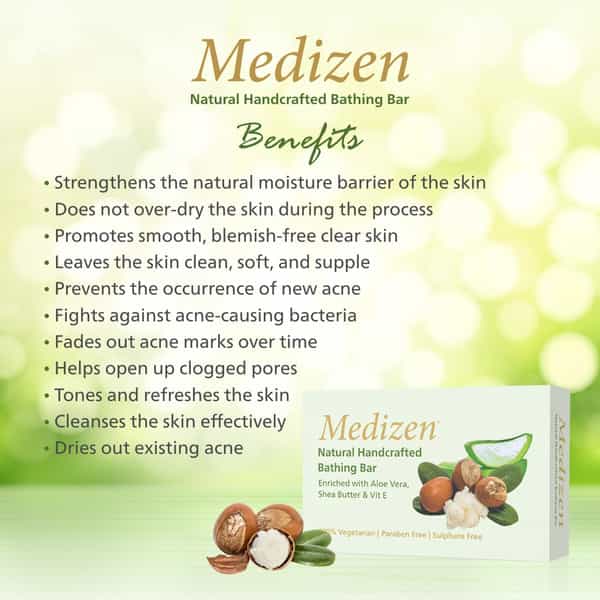 Medizen Bathing Bar 75 Gm | Neem & Tulsi | Ph Balanced (Pack Of 6)