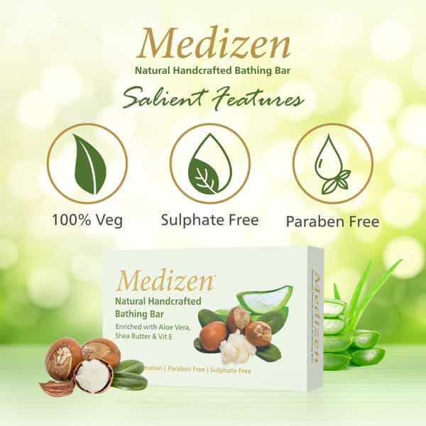 Medizen Bathing Bar 75 Gm | Neem & Tulsi | Ph Balanced (Pack Of 6)