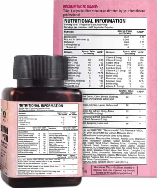 Wow Life Science Multivitamin For Women - 60 Veg Capsules