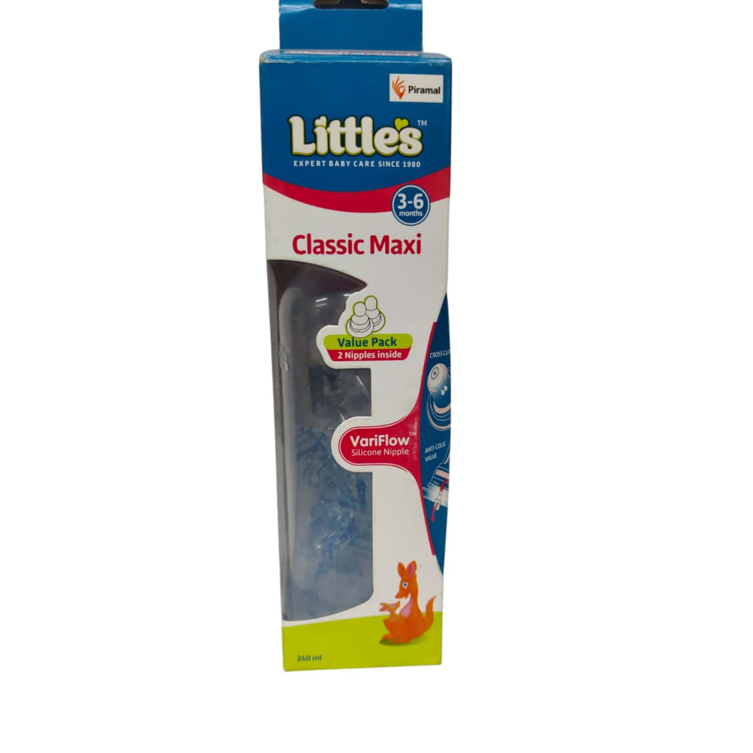 Little's Classic Maxi Pink Feeding Bottle Of 240 Ml