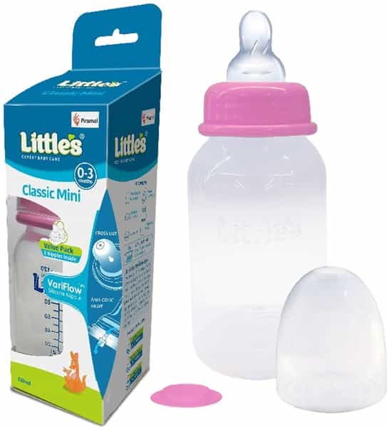 Little's Classic Maxi Pink Feeding Bottle Of 240 Ml