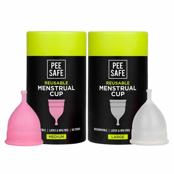 Pee Safe Menstrual Cup Medium + Large | Reusable Cups
