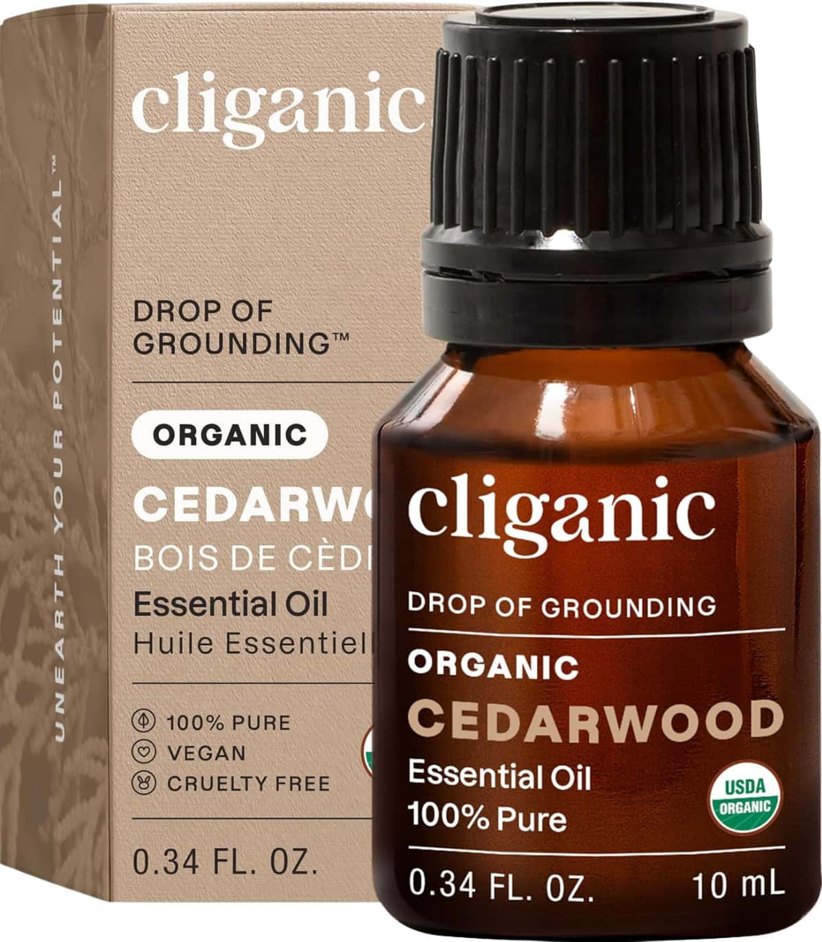 Cliganic Cedarwood Essential Oil Adults Organic 10 Ml