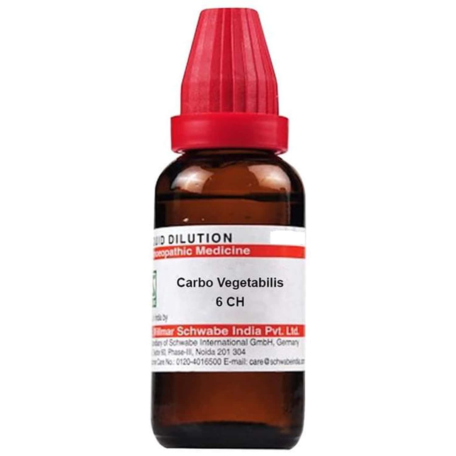 Dr. Willmar Schwabe India Carbo Vegetabilis Dilution 6 Ch 30 Ml