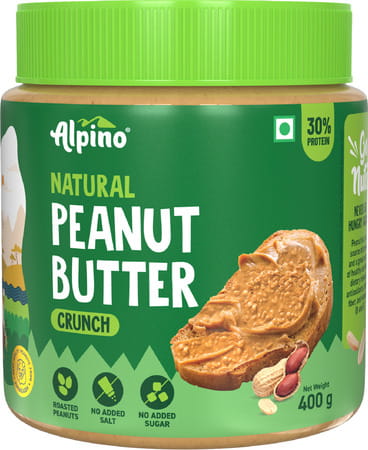 Alpino Natural Peanut Butter Crunch Jar 400 Gm