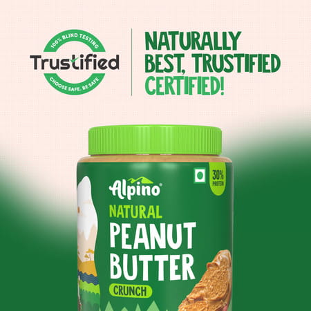 Alpino Natural Peanut Butter Crunch Jar 400 Gm