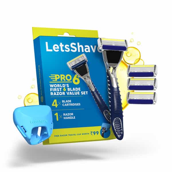 Letsshave Pro 6 Plus Lite Face & Head Shaving Razor Value Set