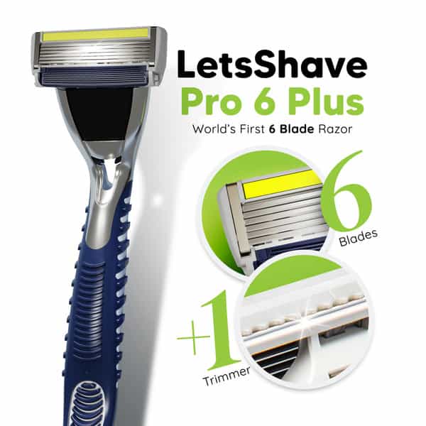 Letsshave Pro 6 Plus Lite Face & Head Shaving Razor Value Set