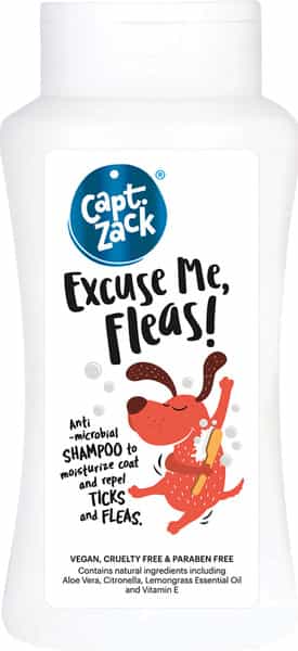 Captain Zack Excuse Me Fleas! Anti-Microbial Shampoo For Dogs 200 Ml