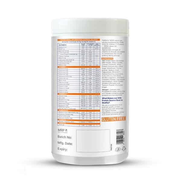 Gritzo Supermilk Weight+ (7-9Y Girls)| Double Chocolate| 400G | 7G Protein Powder
