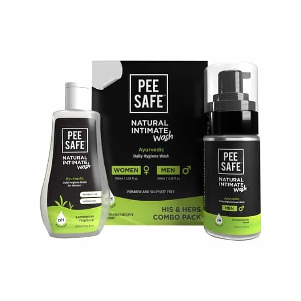 Pee Safe Natural Intimate Wash For Men (100 Ml) And Women (105 Ml) Combo Pack