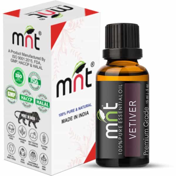 Mnt Vetiver Essential Oil (15Ml) 100% Pure Natural & Therapeutic Grade