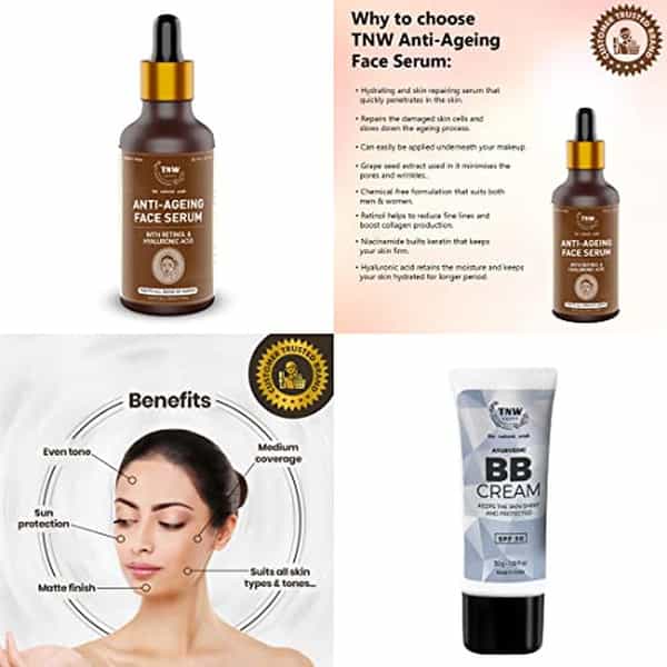 Tnw The Natural Wash Bb Cream & Anti-Ageing Face Serum For Glowing & Healthy Skin