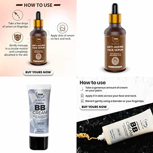 Tnw The Natural Wash Bb Cream & Anti-Ageing Face Serum For Glowing & Healthy Skin