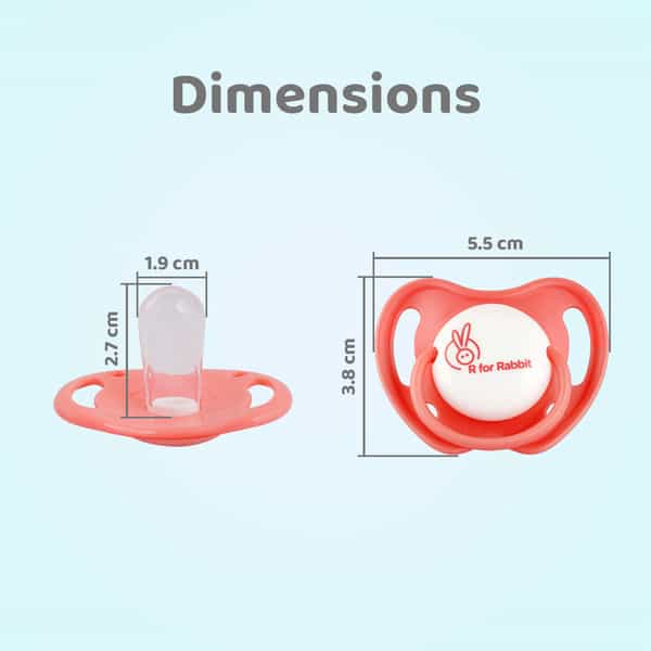 R For Rabbit Apple Pacifier-M Pink