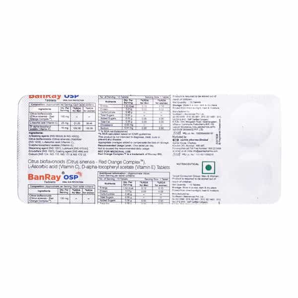 Banray Osp Oral Sun Protection Strip Of 10 Tablets
