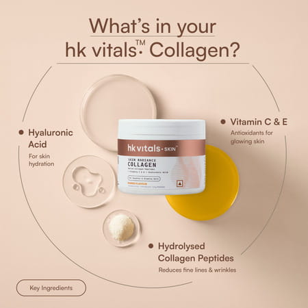 Hk Vitals Skin Radiance Collagen Supplement With Biotin | Mango | 100 G