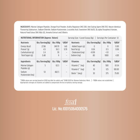 Hk Vitals Skin Radiance Collagen Supplement With Biotin | Mango | 100 G