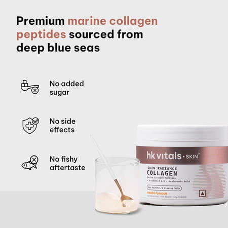 Hk Vitals Skin Radiance Collagen Supplement With Biotin | Mango | 100 G