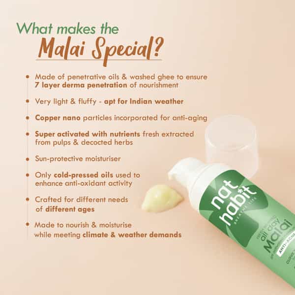 Nat Habit Clove Tea-Tree Terpene+ Light Moisturizer | Anti Acne Face Cream | Non Sticky - 30G