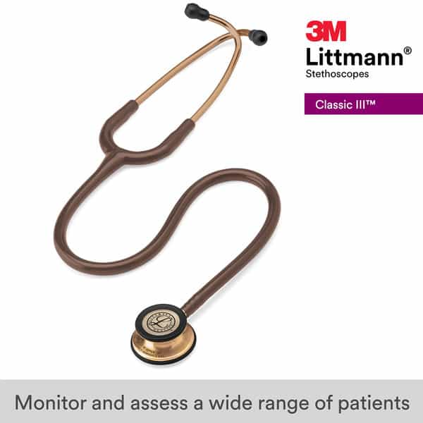 3M Littmann Stethoscope Classic Iii Chocolate With Copper 5809 Chest Piece