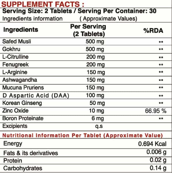 Pharmgrade Tested Testosterone Booster - 60 Tablets