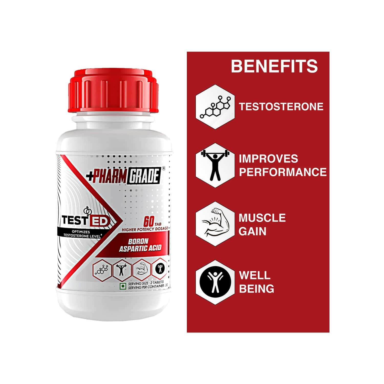 Buy PHARMGRADE TESTED TESTOSTERONE BOOSTER WITH NATURAL HERBS