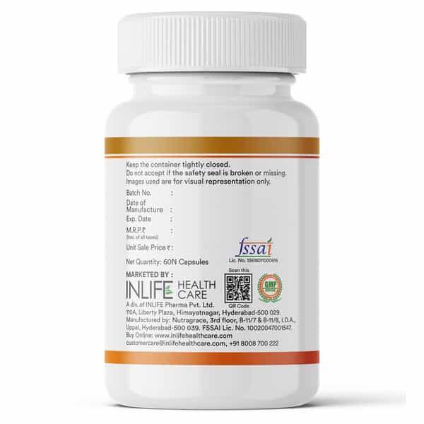 Inlife Plant Based Vegan Omega 3 Dha Supplement Algal Oil 400 Mg - 60 Vegetarian Capsules