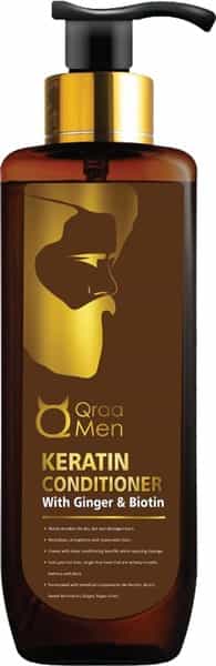 Qraa Men Keratin Conditioner With Ginger And Biotin For Dry And Damaged Hair - 200 Ml