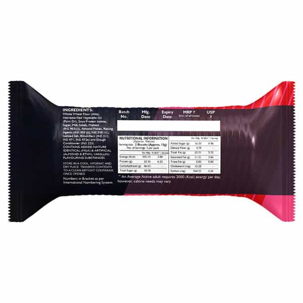 Taste Good Protein Biscuits | Almond Flavour | 22% Plant & Milk Protein | 10X75gm