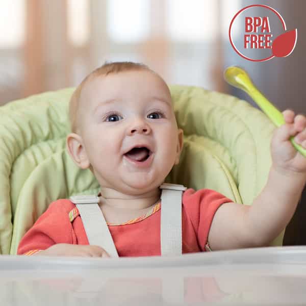 Luvlap Tiny Tot Silicone Feeding Spoon Bpa Free 4M+ (Pack Of 2)