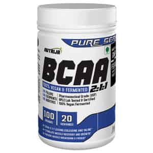 Nutrija Bcaa Fermentated & Vegan - Zero Carb | No Fillers - 100grams (mango)