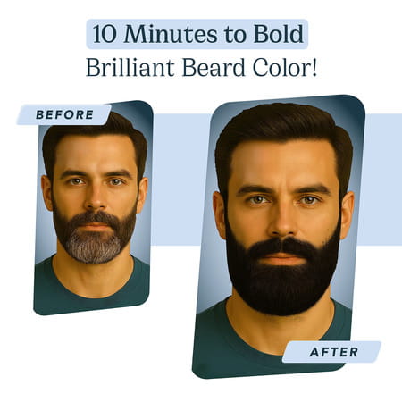 Evano Professional Beard Colour Natural Black 50g | Ammonia Free | 100% Grey Coverage In 10 Minutes