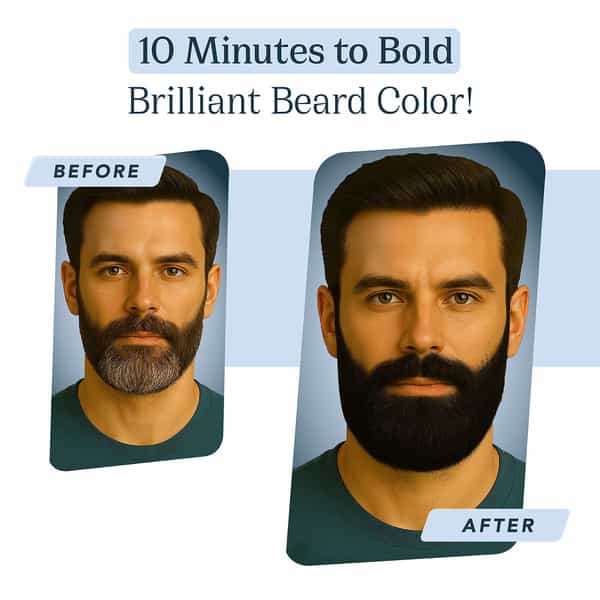 Evano Professional Beard Colour Natural Black 50G | Ammonia Free | 100% Grey Coverage In 10 Minutes