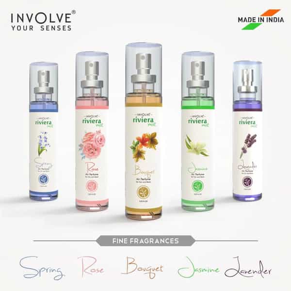 Involve Riviera Mist - Rose : Water Based Spray Air Perfume For Car / Car Air Freshener - Irm02