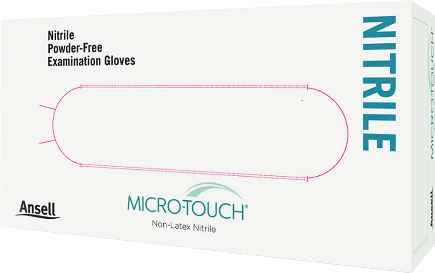 Ansell Micro Touch White Nitrile Examination Gloves - Pack Of 150 - Large
