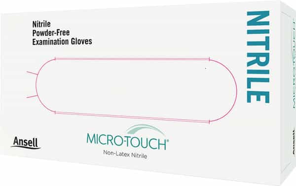 Ansell Micro Touch White Nitrile Examination Gloves - Pack Of 150 - Large