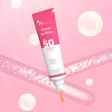 Fixderma Tinted Lip Balm Spf 50 Lip Shield Pa+++ Lip Balm Prevents Pigmentation & Sun Damage 15 Ml