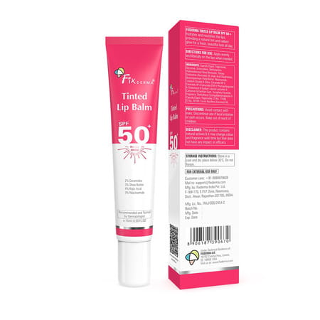 Fixderma Tinted Lip Balm Spf 50 Lip Shield Pa+++ Lip Balm Prevents Pigmentation & Sun Damage 15 Ml