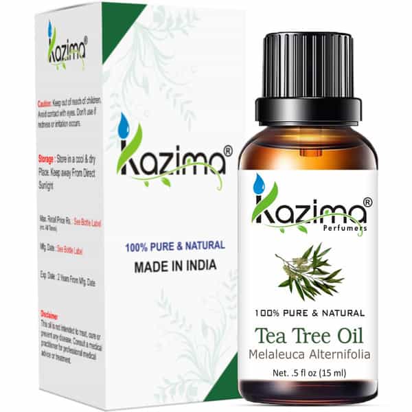 Kazima Tea Tree Essential Oil (15Ml) Pure Natural For Skin Care & Hair Treatment Hair Oil (15 Ml)
