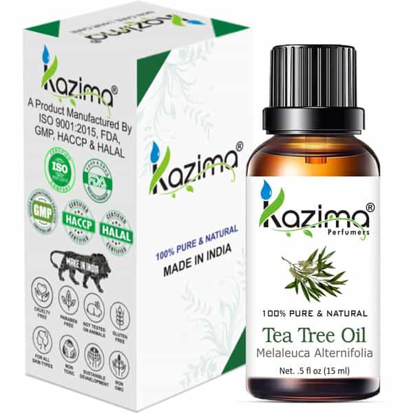 Kazima Tea Tree Essential Oil (15Ml) Pure Natural For Skin Care & Hair Treatment Hair Oil (15 Ml)
