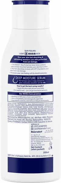 Nivea Aloe Protect Spf 15 Body Lotion - 200 Ml