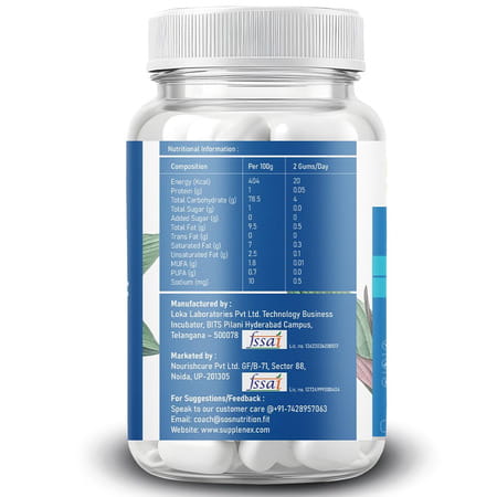 Supplenex Ginseng Gum Panax/Korean Ginseng Root Extract | 150mg | Energy | Vitality & Strength | 30n