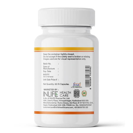 Inlife Tocotrienol Oil 10mg (Gold Tri.E) & Flaxseed Oil 480mg Capsules | Veg - 60n