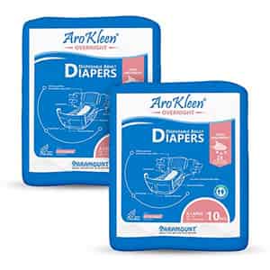 Arokleen Overnight Adult Diaper Tape Style Extra Large (waist Size:127 Cm-170.18 Cm) 20pcs Pack Of 2