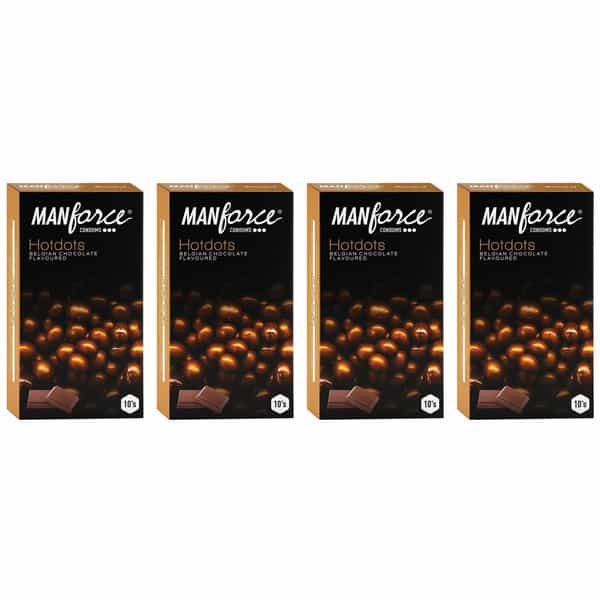 Manforce Condoms Combo Pack (Litchi And Orange Flavoured) 10 Pcs X Pack Of 4