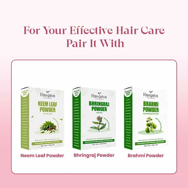 Raw Tatva Hibiscus Powder For Stronger| Shinier & Manageable Hair | All Hair Types | 100G