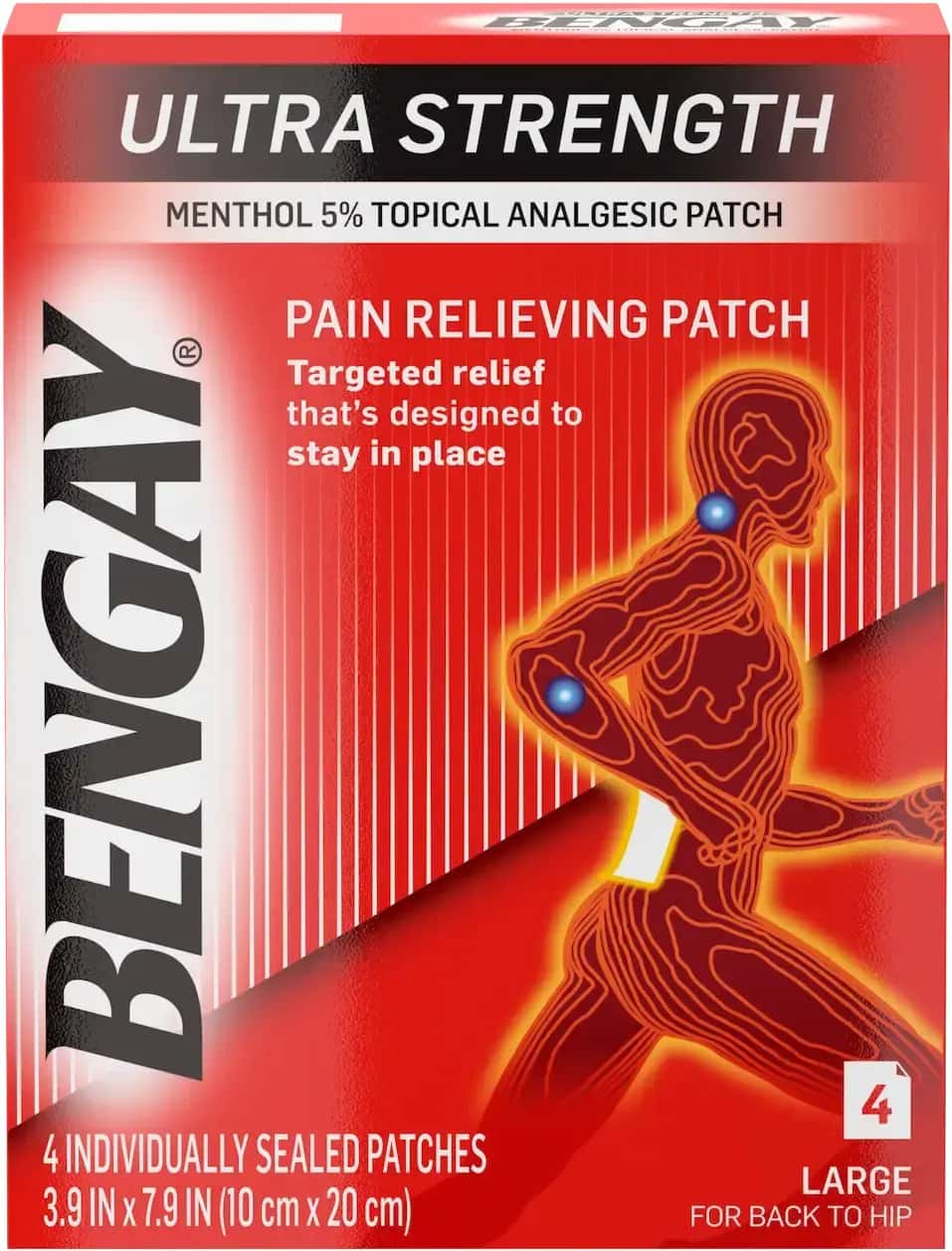Bengay Pain Relieving Creams And Gels Ultra Strength Patch/4 Count Ad